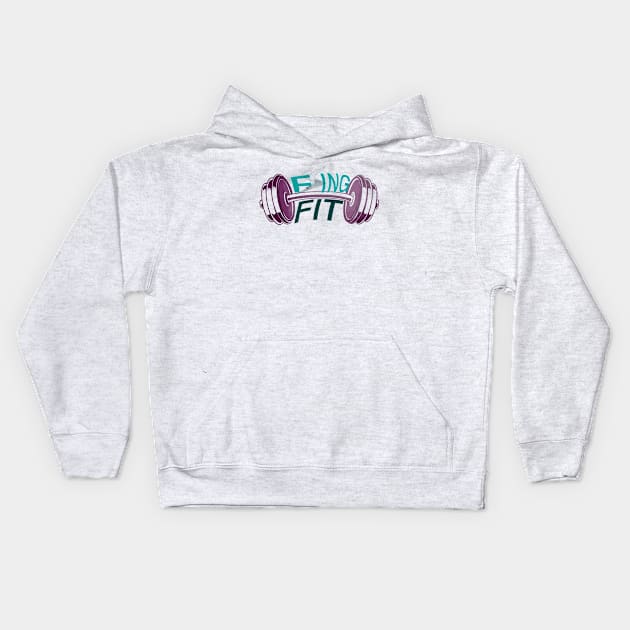 F**ing Fit tee Kids Hoodie by Makaykay